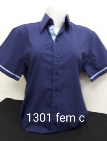 Camisete feminina manga curta elastano azul várias cores