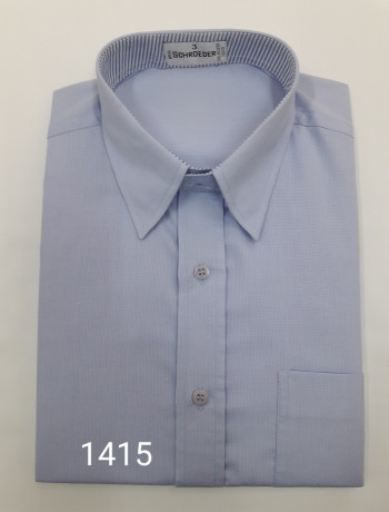 camisa masculina manga curta ou longa azul e branco