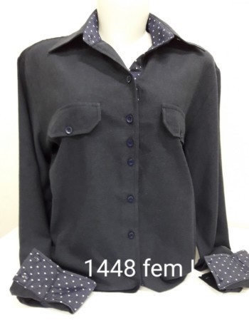 Camisete feminina manga longa marinho mescla inverno várias cores