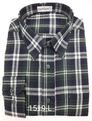 Camisa masculina manga longa xadrez inverno preto