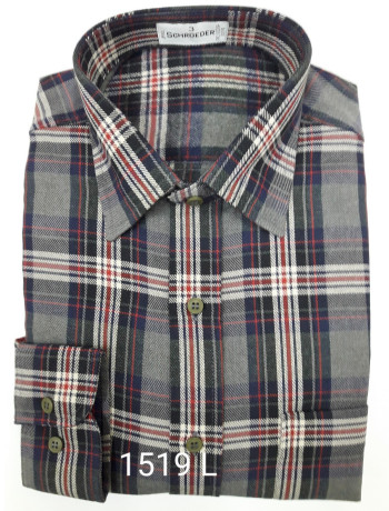 Camisa masculina manga longa xadrez inverno várias cores