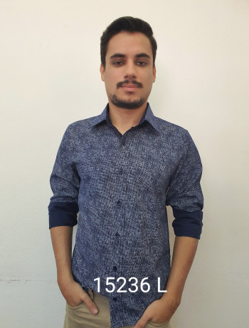 Camisa masculina manga curta, longa e slim, estampada, várias cores